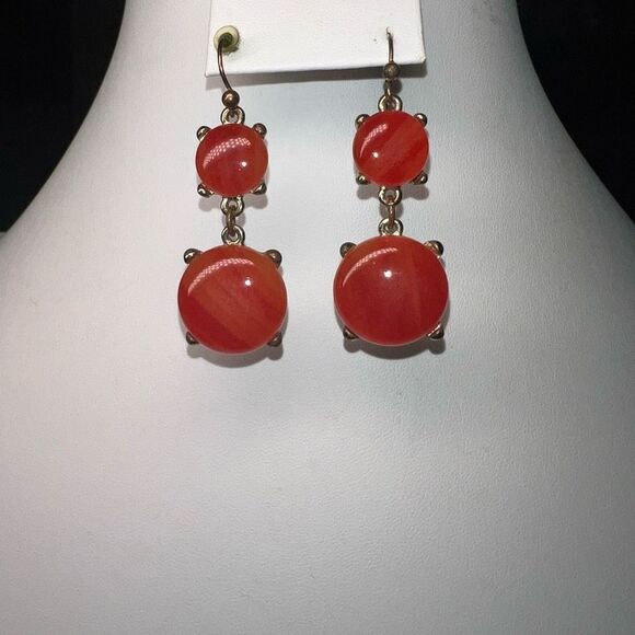 No Brand Jewelry - Vintage Carnelian Stone Drop Earrings